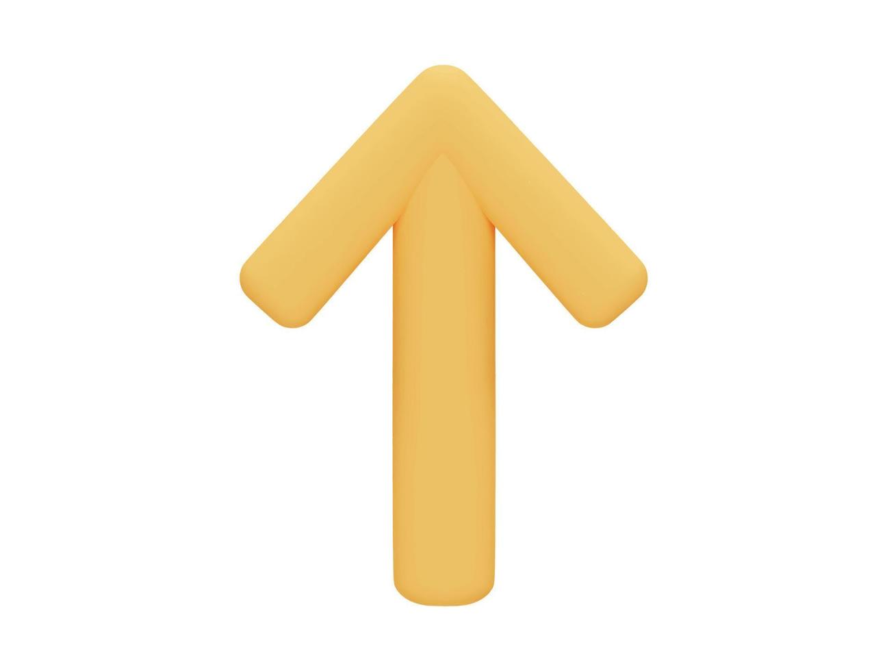 Up arrow with 3d vector icon cartoon minimal style 16640409 Vector Art