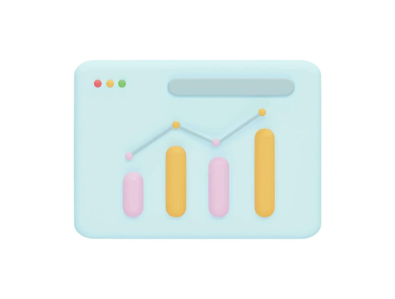 analyzing data concept with 3d vector icon cartoon minimal style