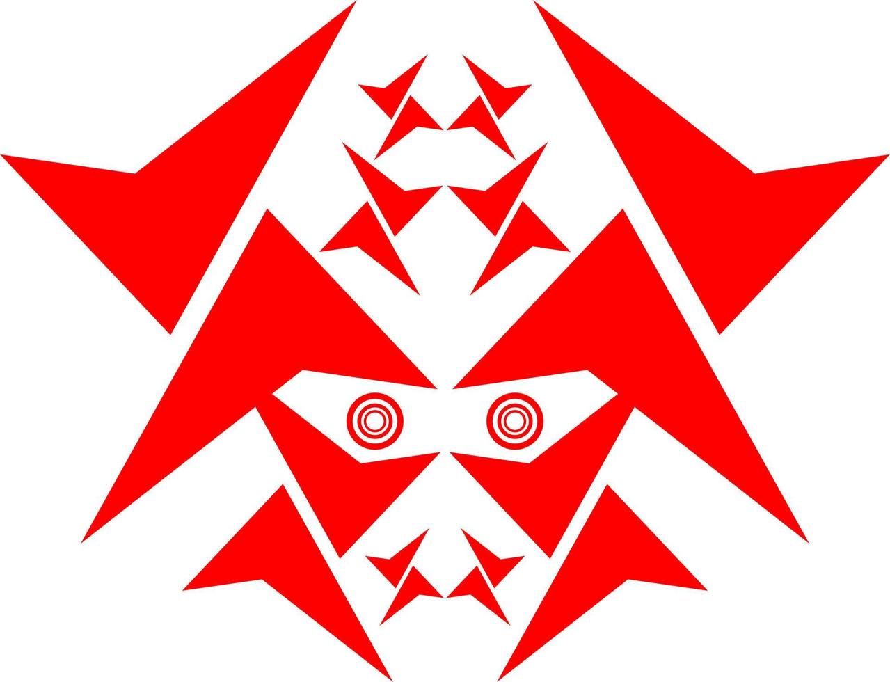 The illustrations and clipart. logo design. red samurai vector