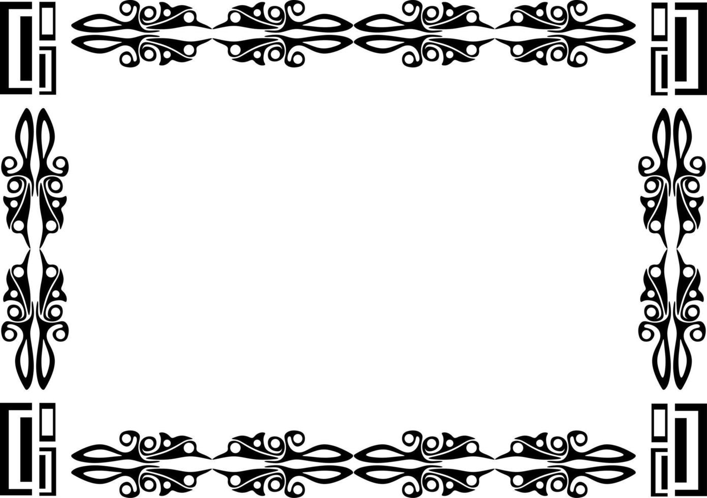 The illustrations and clipart, a black and white frame vector