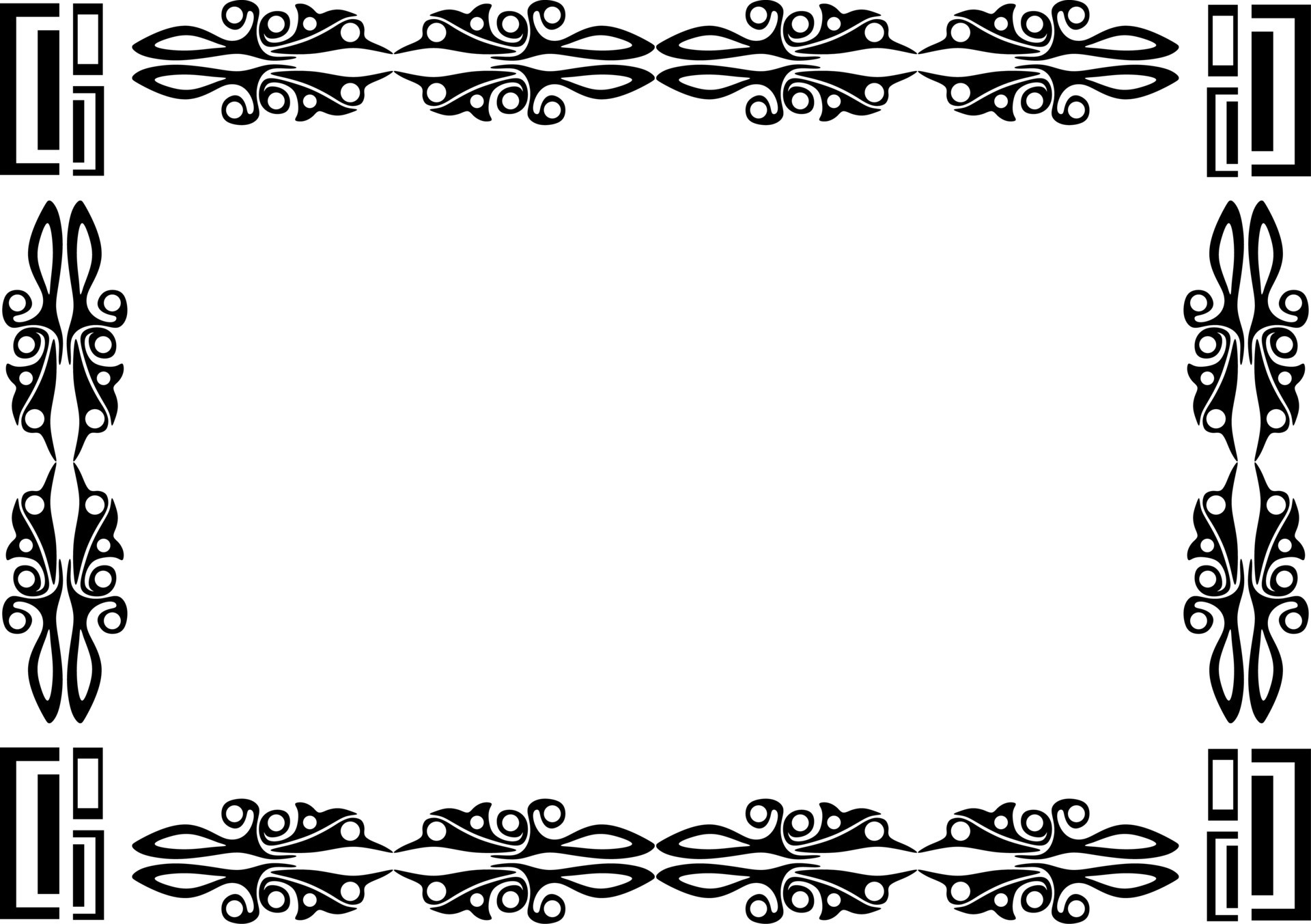 The illustrations and clipart, a black and white frame 16640458 Vector
