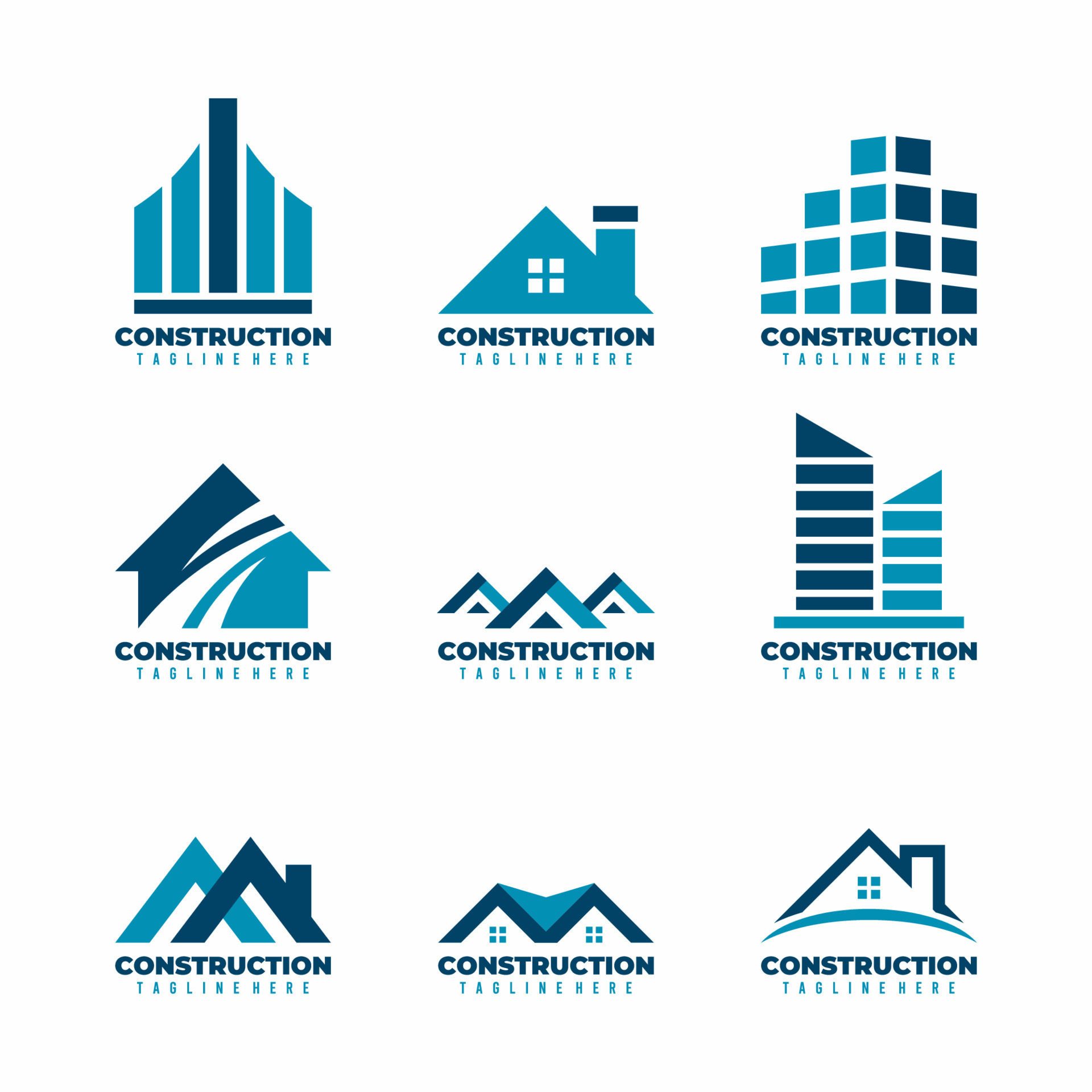 Construction Company Logo Collection 16640468 Vector Art at Vecteezy