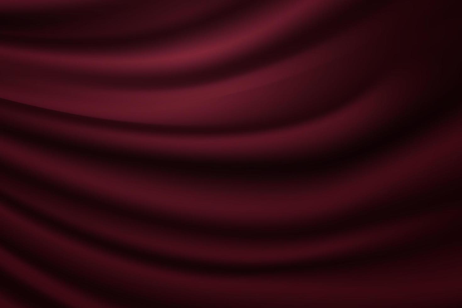 Realistic Red Curtain Wavy Abstract Background vector