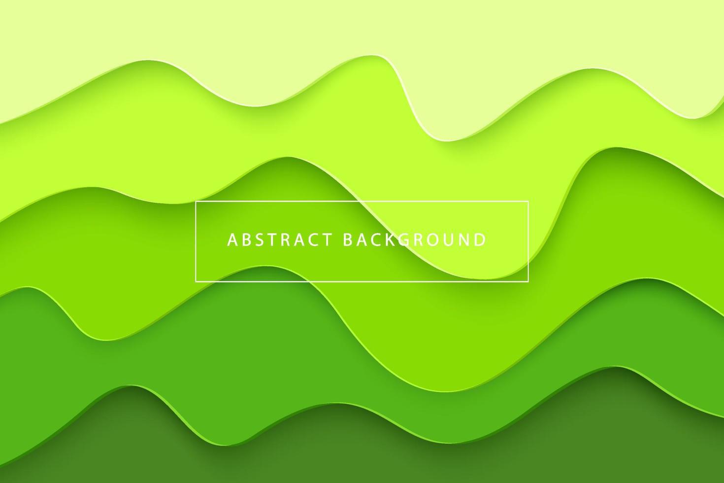 green paper cut abstract background for green world screen vector