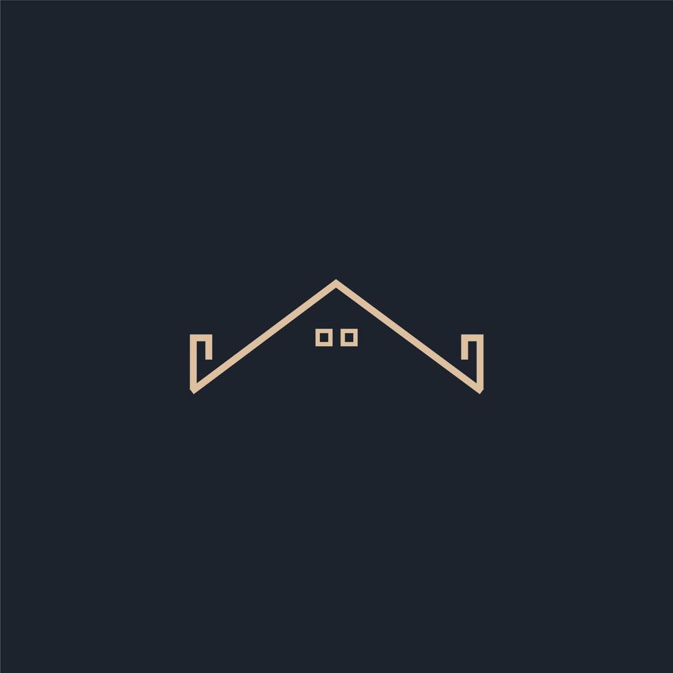 Logo Vector Of Simple Home and Office Building Monoline. Perfect For Agent, Apartment, Construction, Residential, and Architectur Business