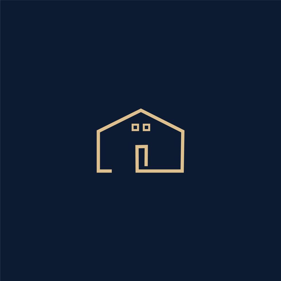 Vector Illustration of Home Building Logo. With Minimalist Outline Style. Perfect for Business dan Real Estate