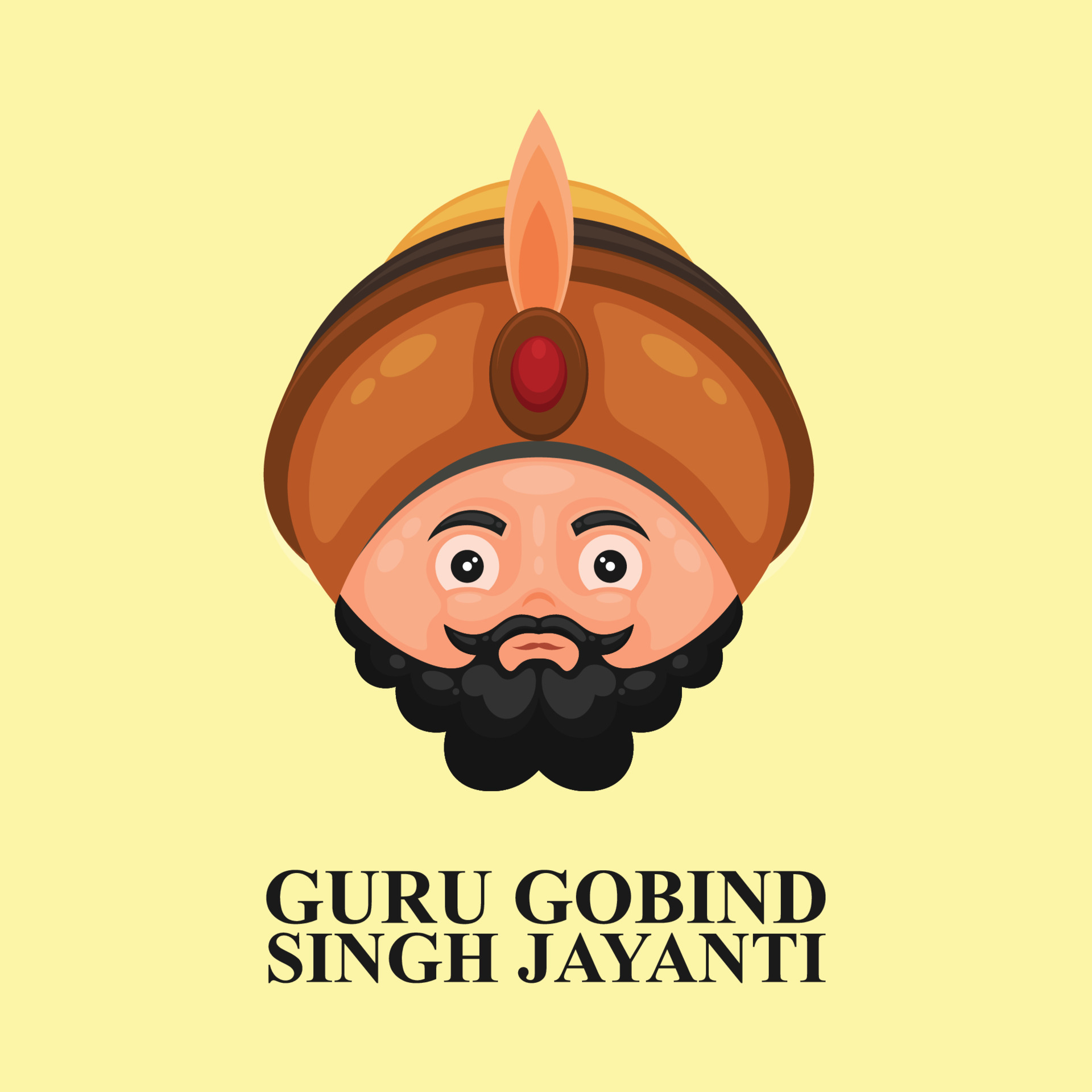 Guru Gobind Singh Jayanti. 16640669 Vector Art at Vecteezy