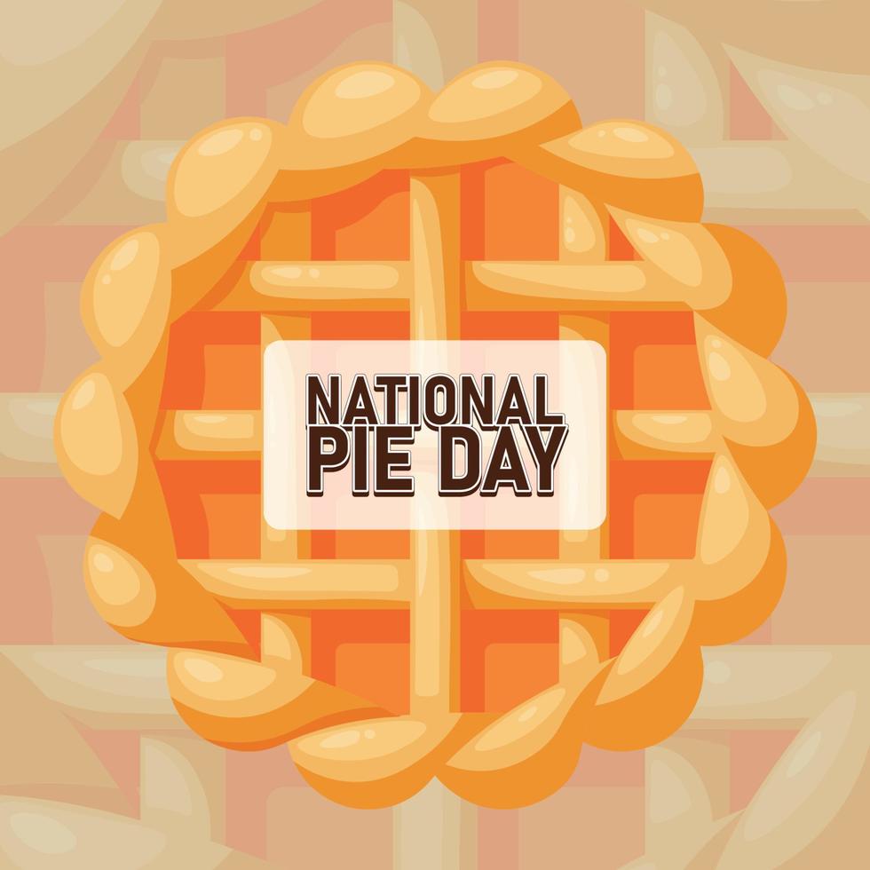National Pie Day background. vector