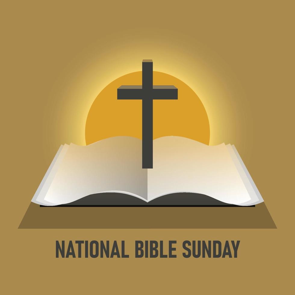 National Bible Sunday background. vector