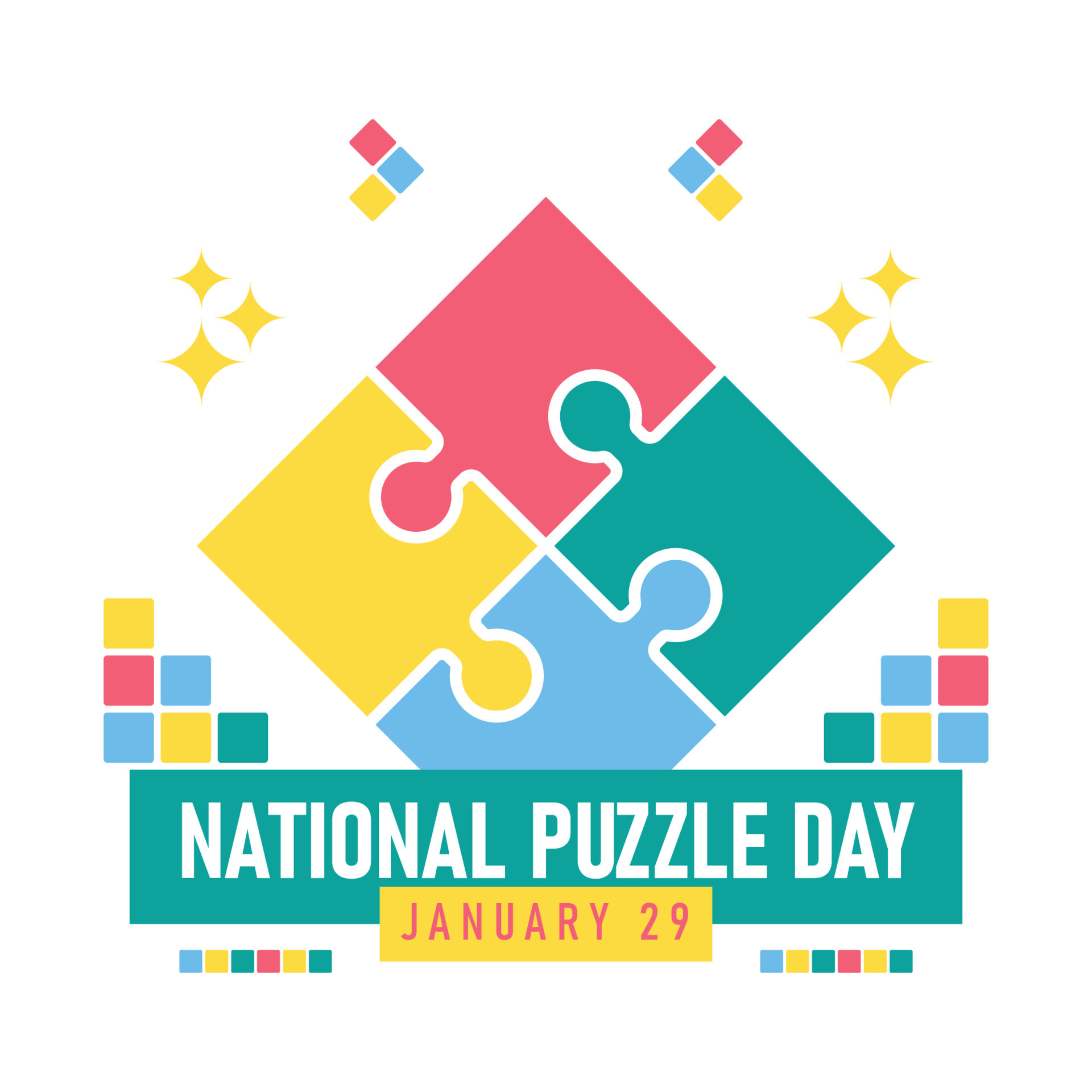 National Puzzle Day background. 16640677 Vector Art at Vecteezy