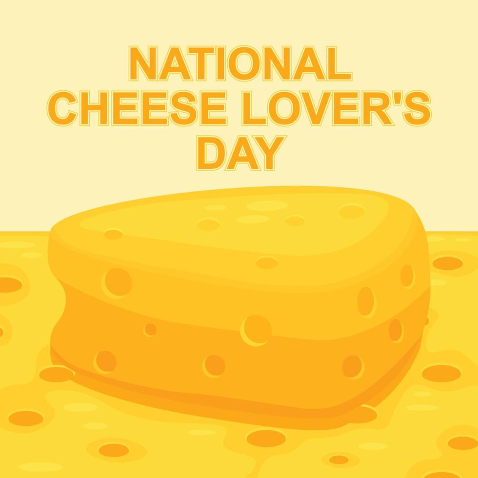 National Cheese Lovers Day background. vector