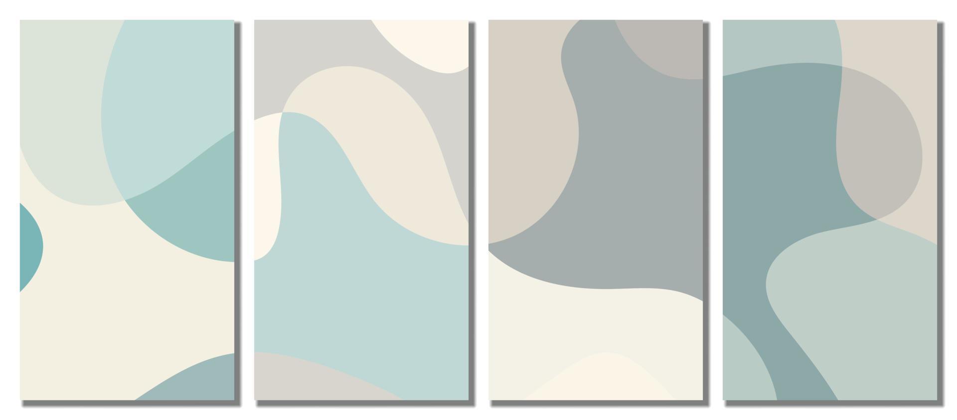 fondo conjunto ondulado abstracto. diseño con color pastel. vector
