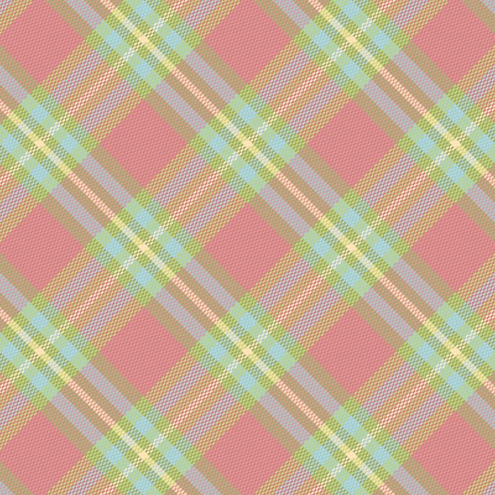 Tartan or plaid pastel color pattern. vector