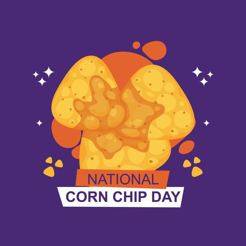 fondo del día nacional de chips de maíz. diseño de ilustración vectorial vector