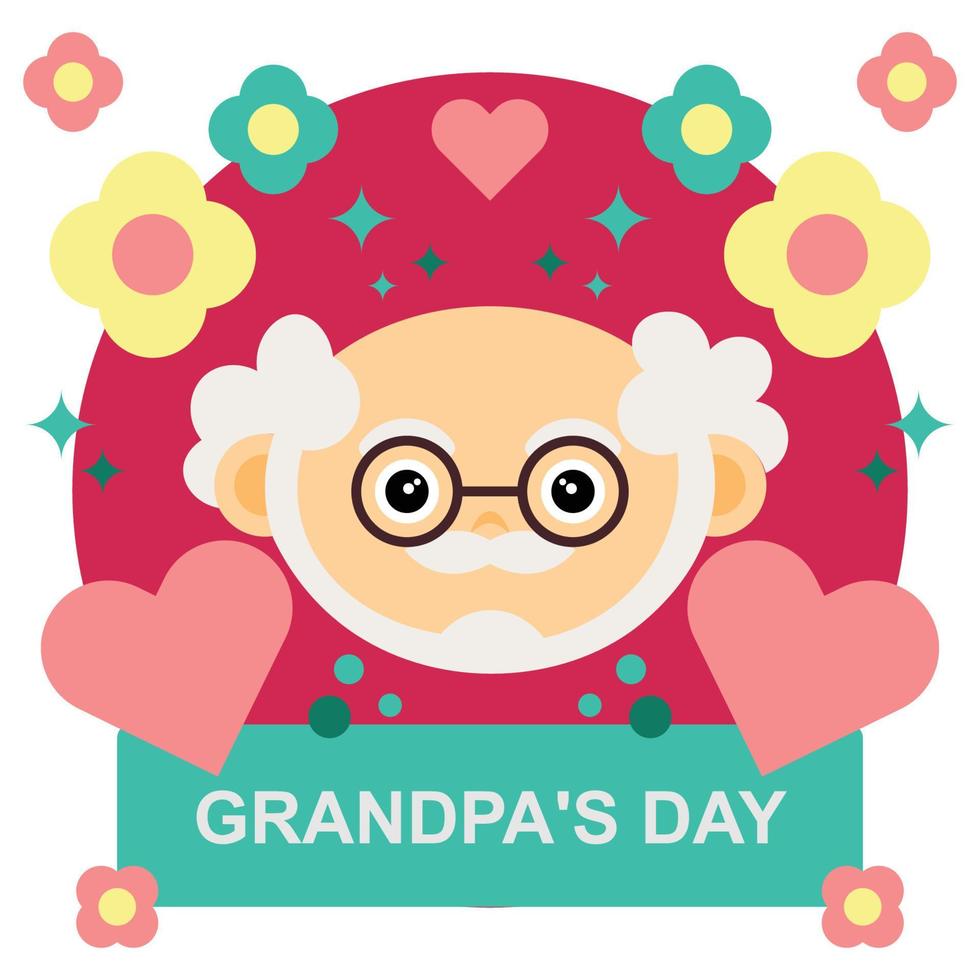 Grandpas Day background. With beautiful design. vector