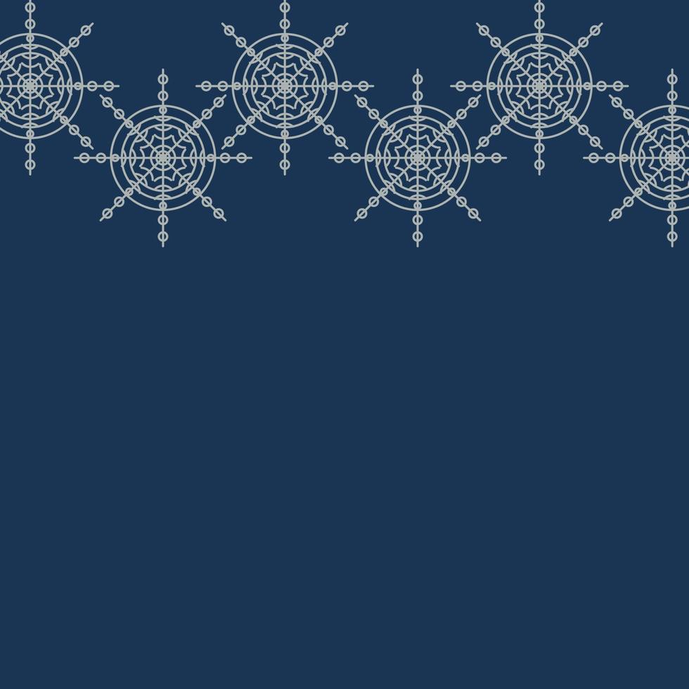 Snowflake decoration for a banner on a dark background. Abstract decorative pattern. Christmas element. Decoration of the winter Christmas holiday. vector