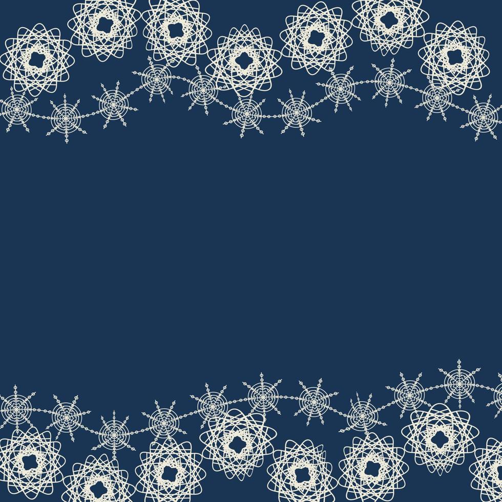 Beautiful winter background with snowflakes is a great design for any purpose. Christmas blue background. Abstract design vector