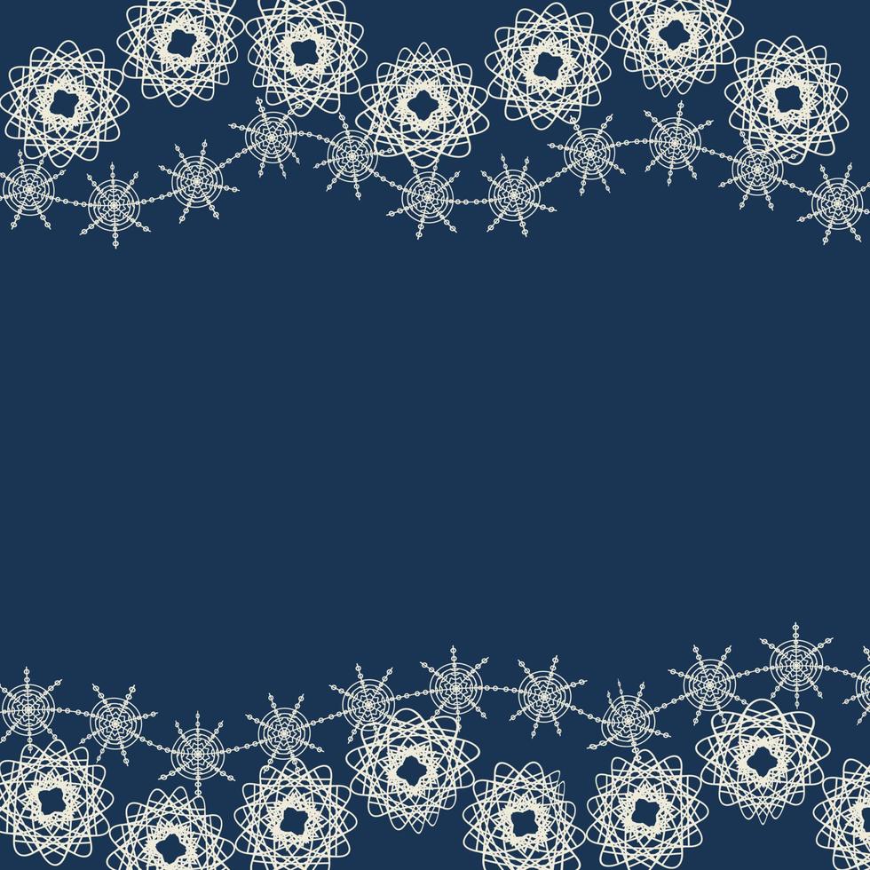 hermoso fondo de invierno con copos de nieve es un gran diseño para cualquier propósito. fondo azul de navidad. diseño abstracto vector