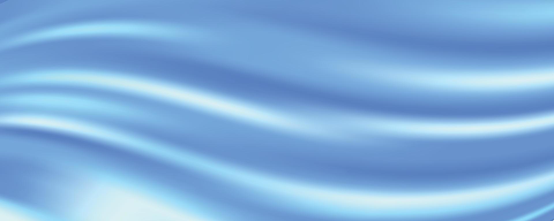 Fondo abstracto de tela de seda azul, ilustración vectorial vector