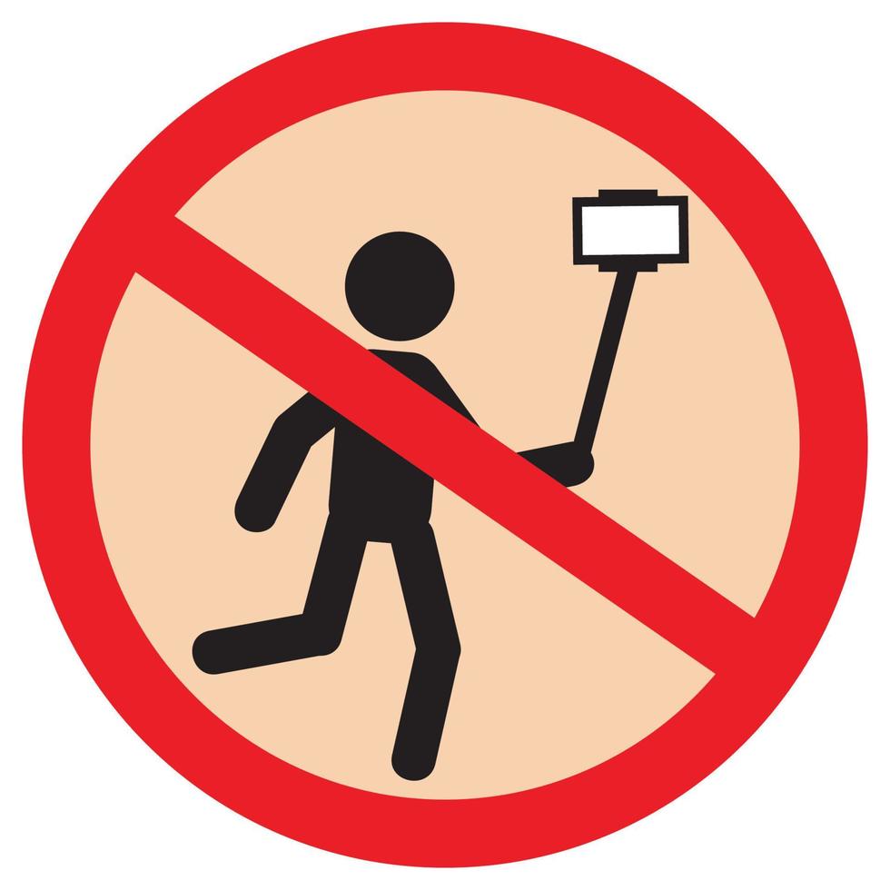 Do Not Selfie Flat Icon vector