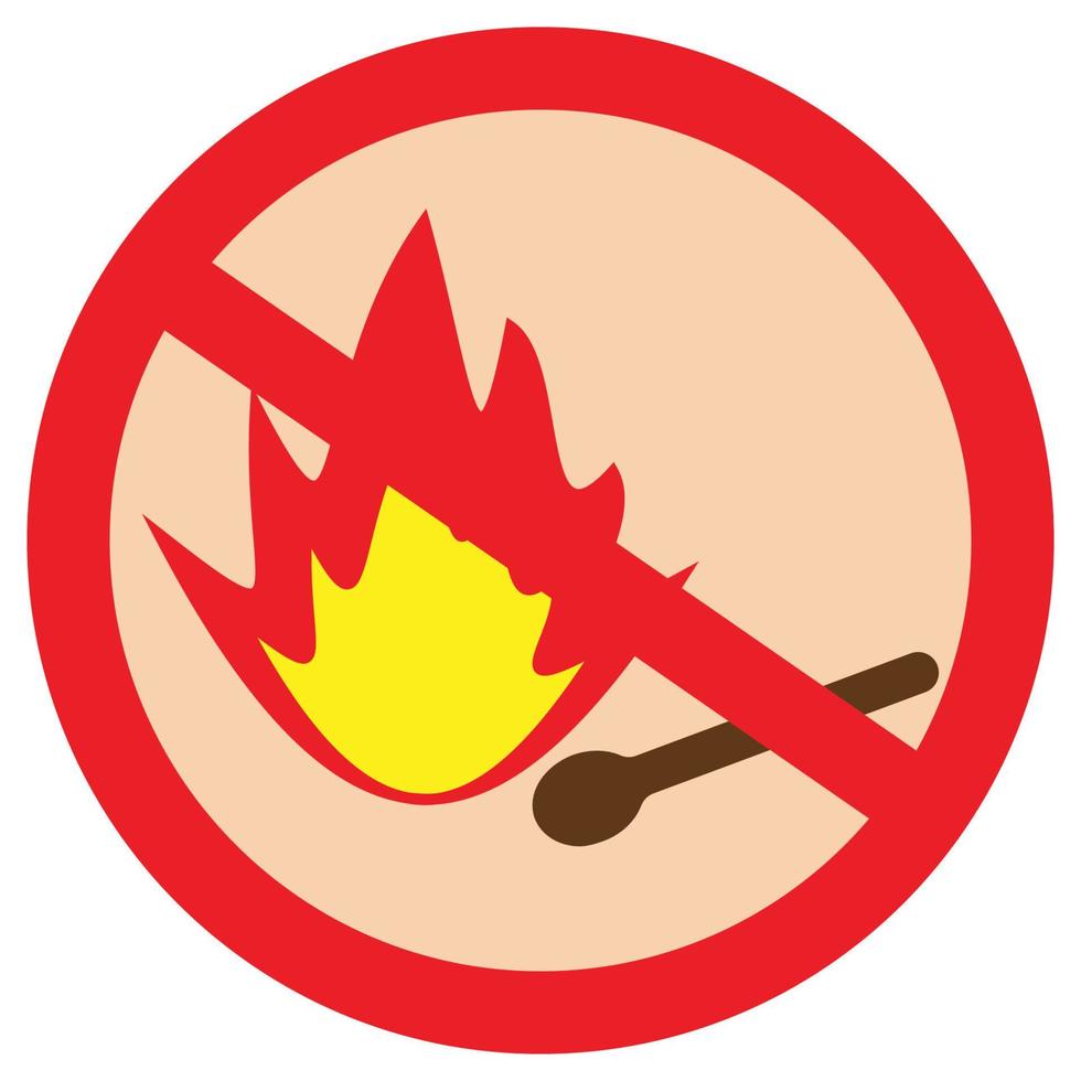 Do Not Burning Flat Icon 16640969 Vector Art at Vecteezy