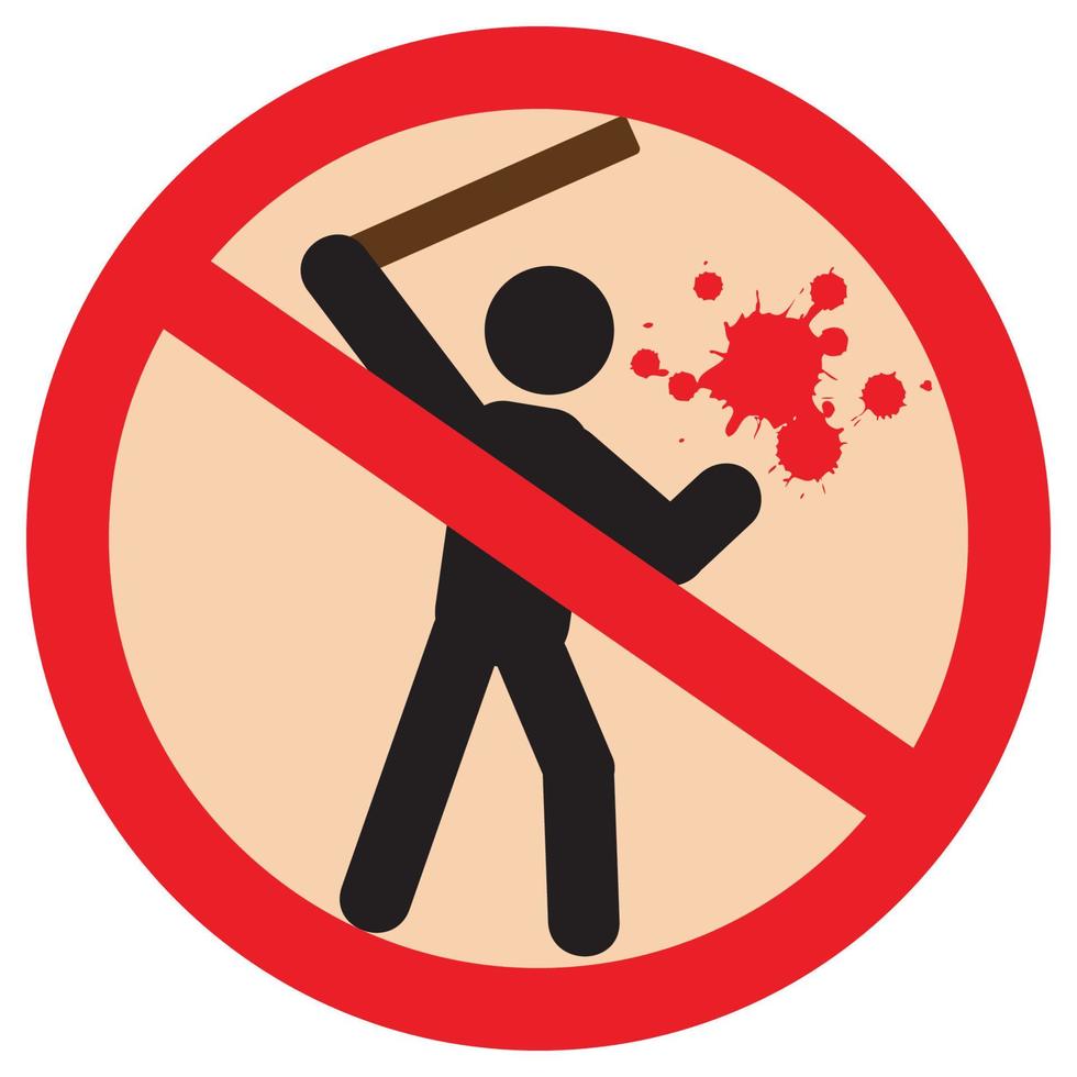 No Violence Flat Icon vector