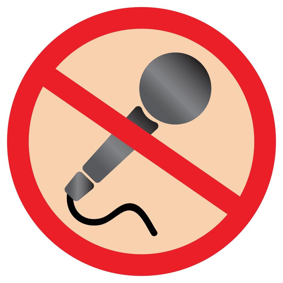 Do Not Singing Flat Icon vector