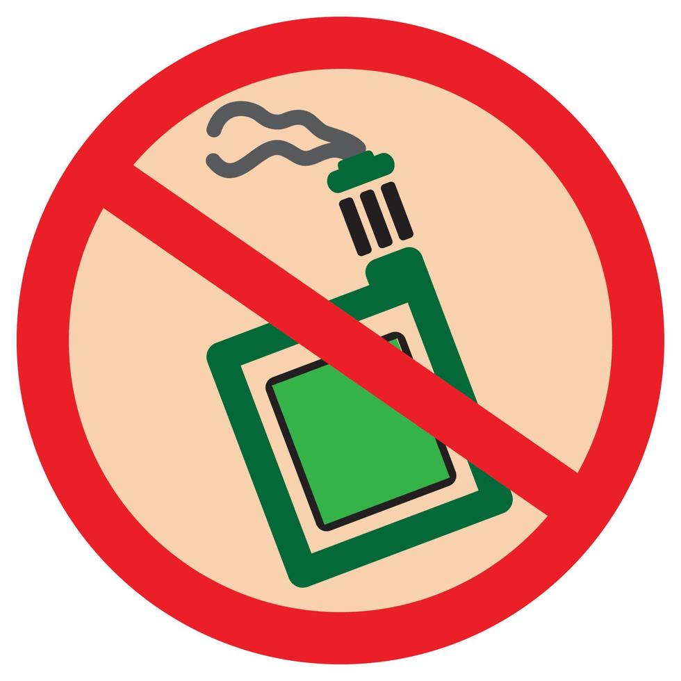 No Vape Flat Icon vector