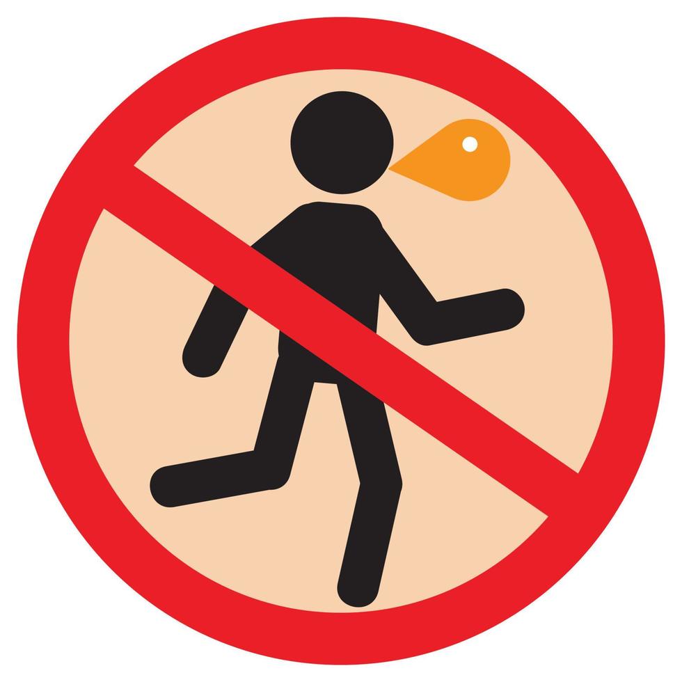 Do Not Chewing Gum Flat Icon vector