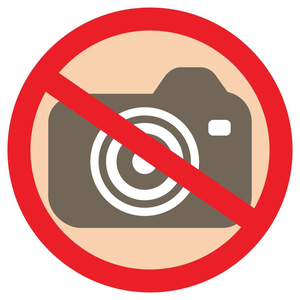 Do Not Take Picture Flat Icon vector