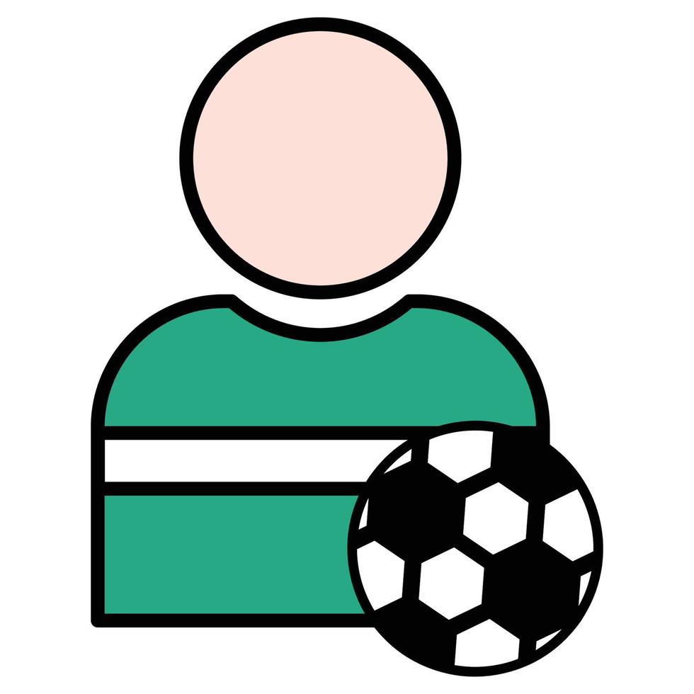 Goal Scorer Football Filled Icon vector