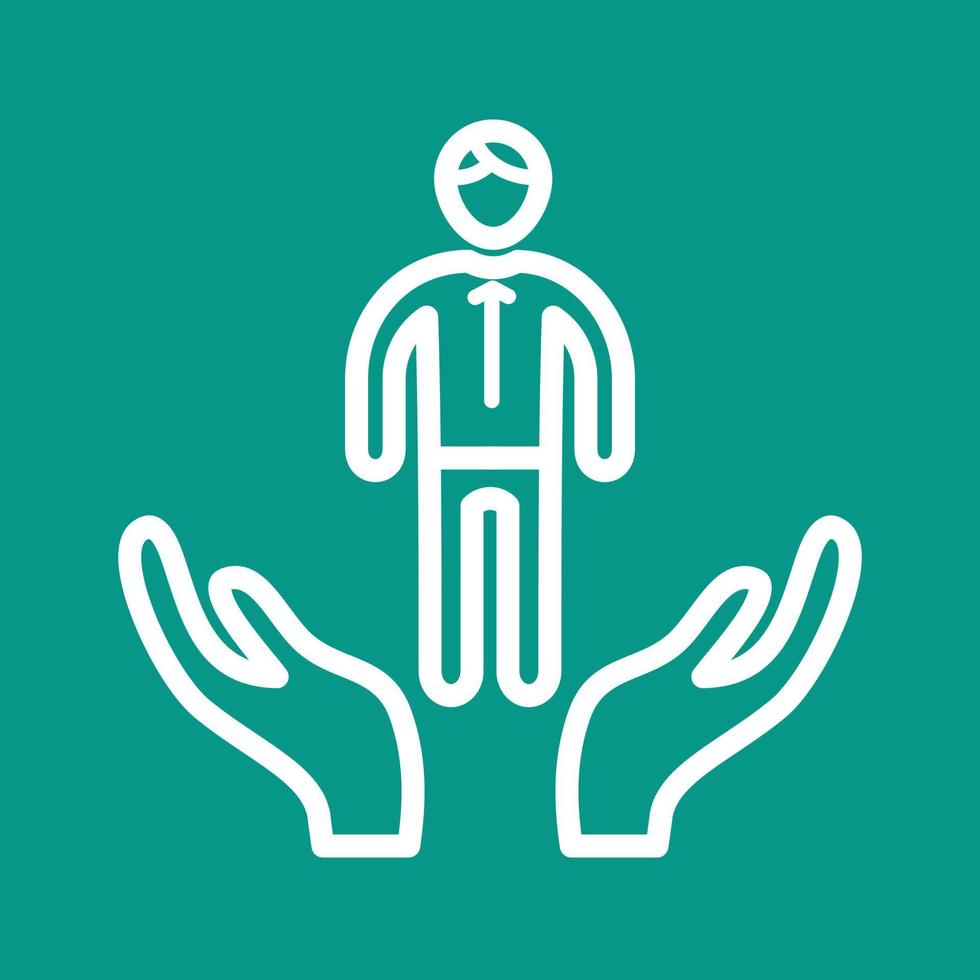 Support Line Color Background Icon vector