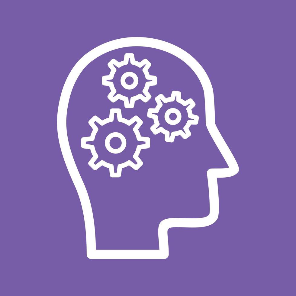 Thought Process Line Color Background Icon vector