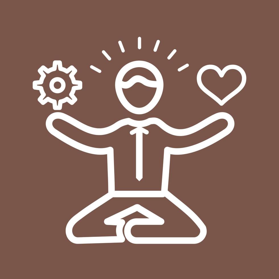 Stress Management Skills Line Color Background Icon vector