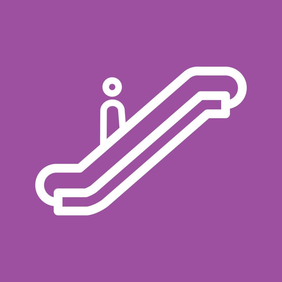 Escalator Line Color Background Icon vector