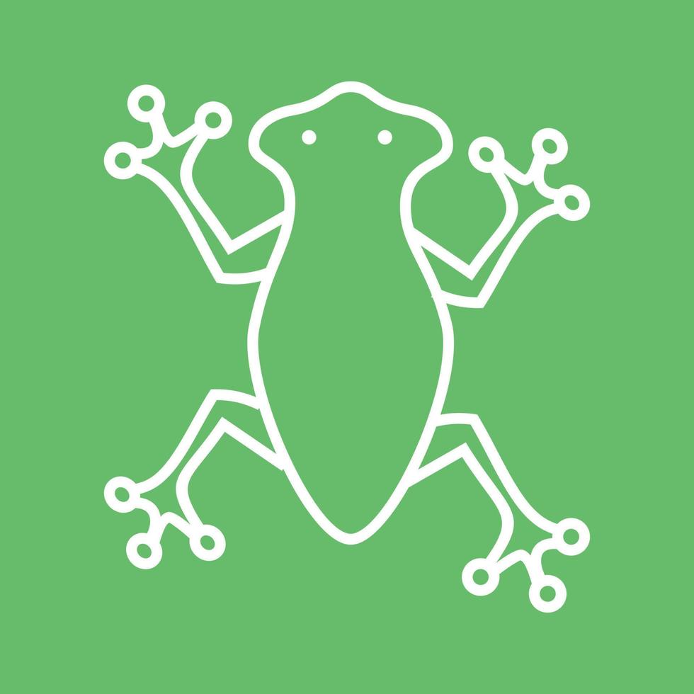 Frog Line Color Background Icon vector