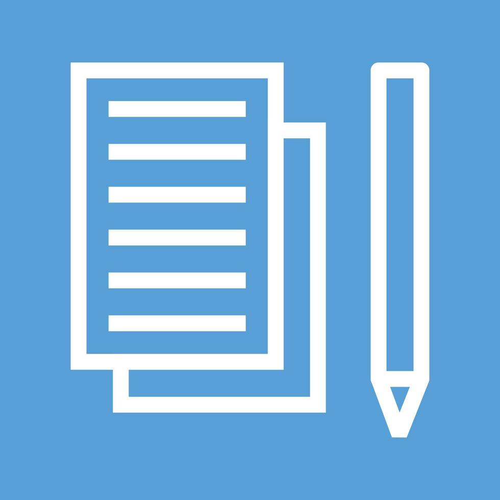 Taking Notes Line Color Background Icon vector