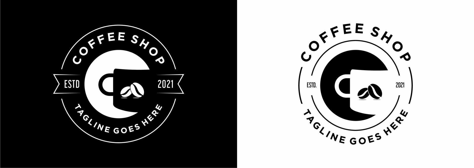 illustration Design logo coffee house vector