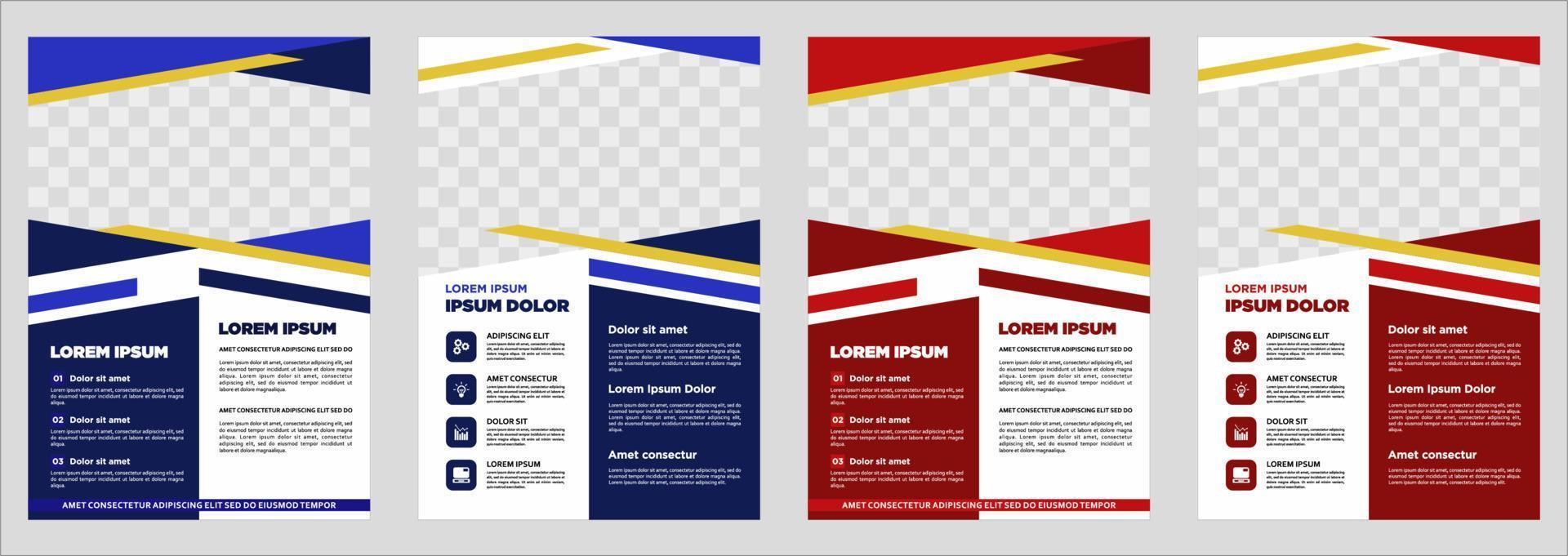 Brochure design  cover modern layout  annual report  poster  flyer in A4 with colorful triangles vector