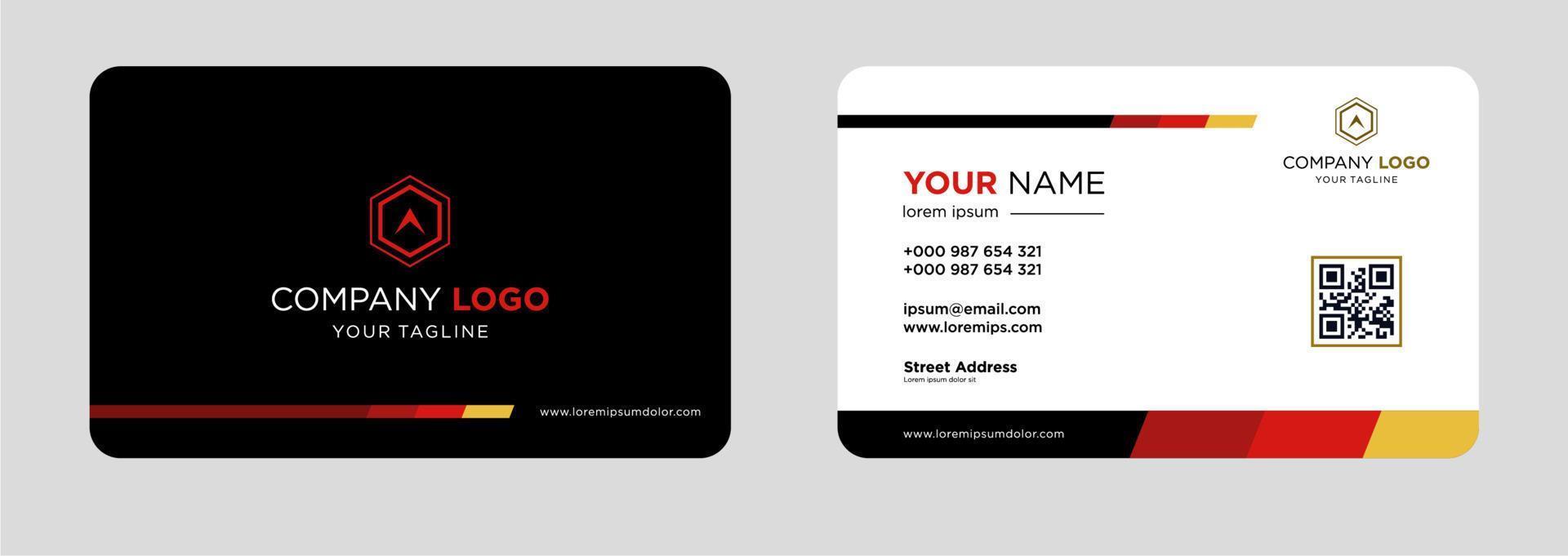 Modern business card design template vector