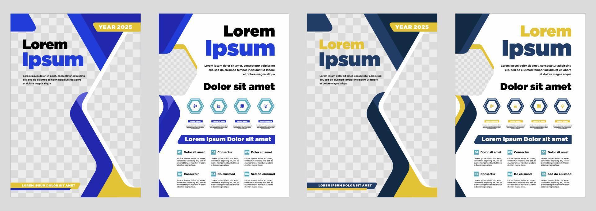 Brochure design  cover modern layout  annual report  poster  flyer in A4 with colorful triangles vector