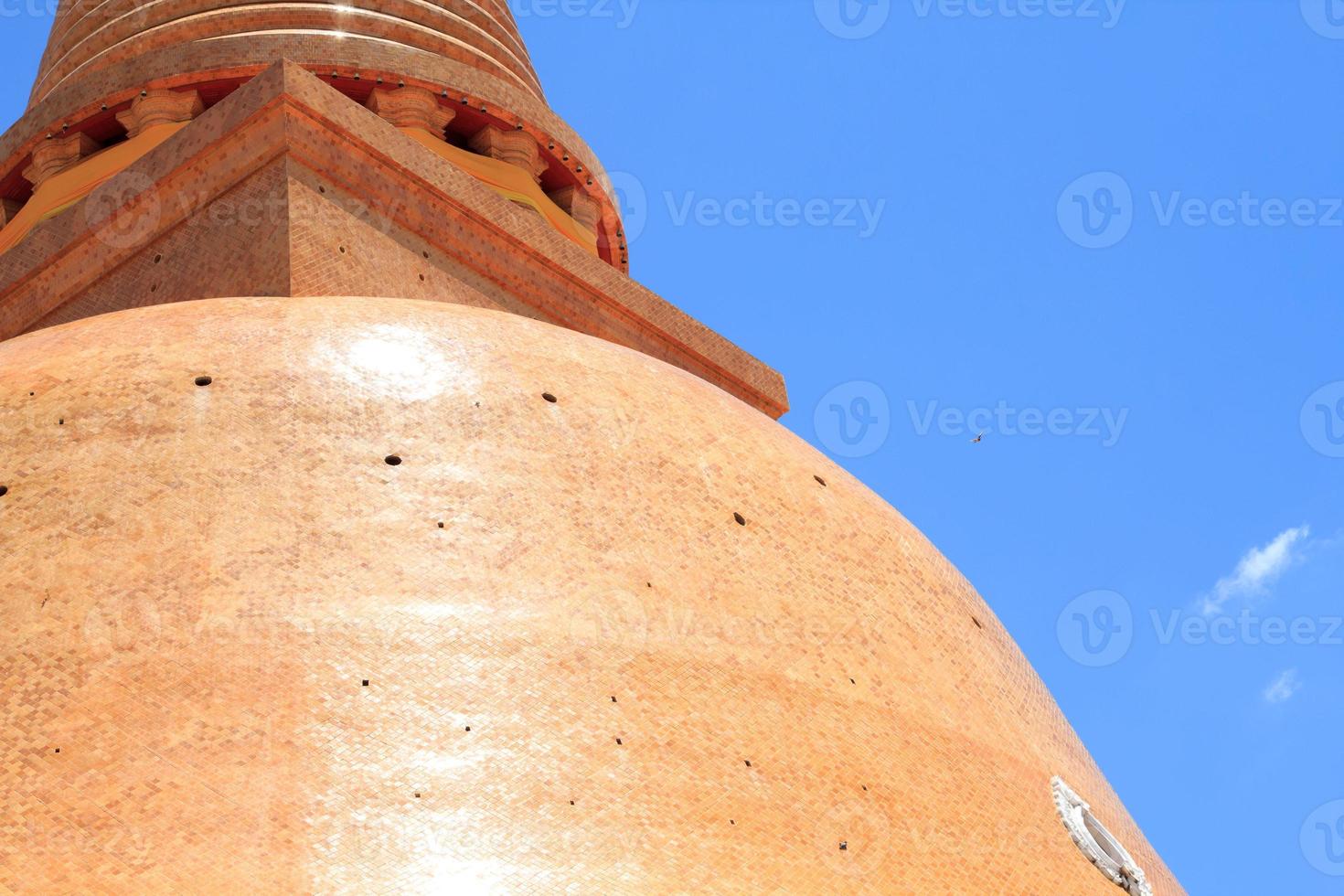 Phra Pathom Chedi is the tallest ancient chedi in the world that is the only one in Thailand as a tourist attraction and civilization source of Buddhism. photo