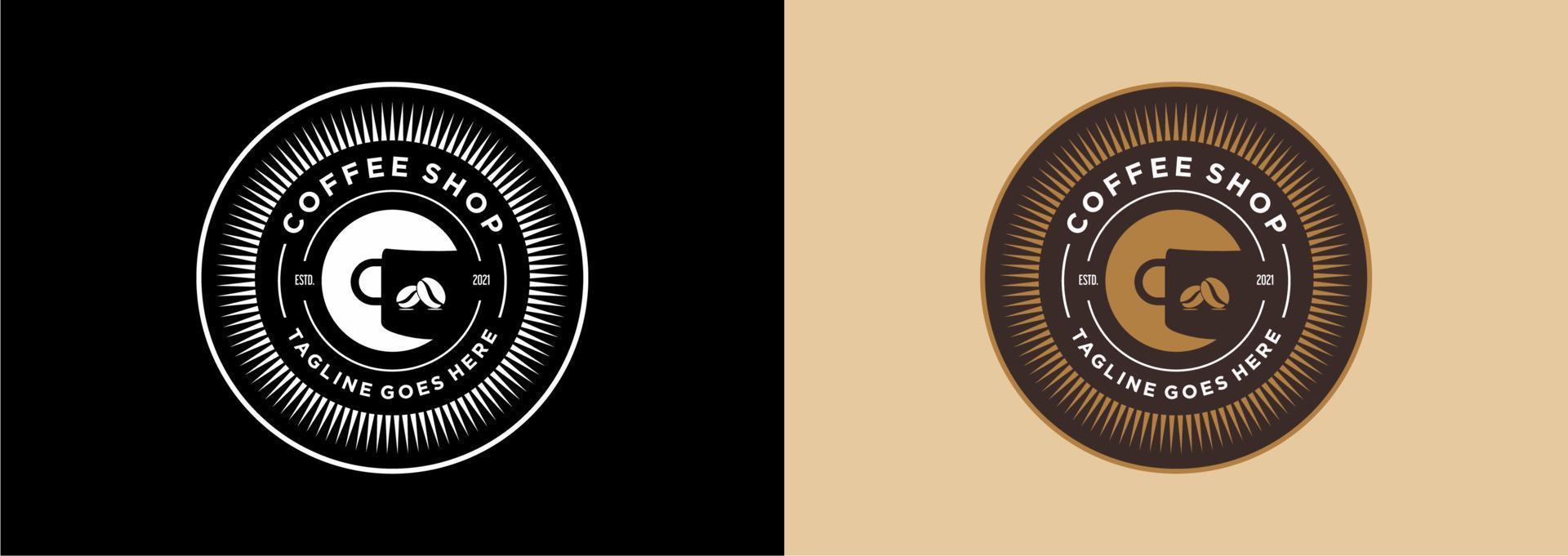 illustration Design logo coffee house vector