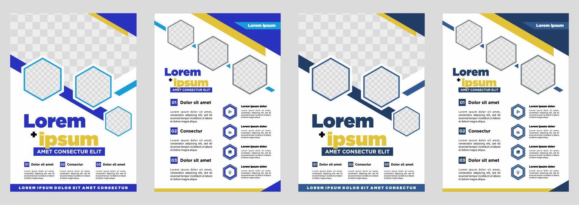 Brochure design  cover modern layout  annual report  poster  flyer in A4 with colorful triangles vector