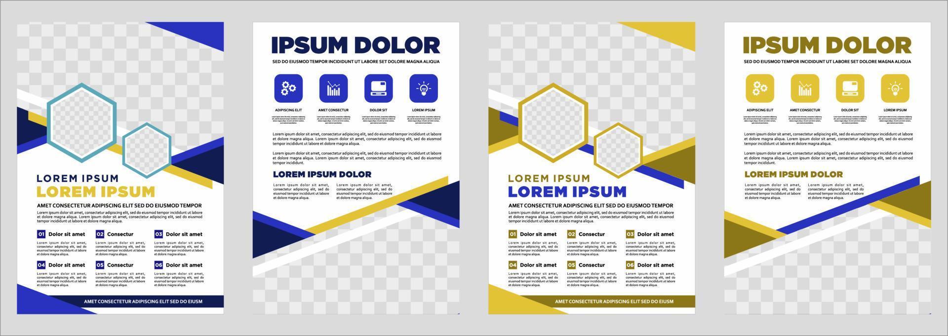 Brochure design  cover modern layout  annual report  poster  flyer in A4 with colorful triangles vector