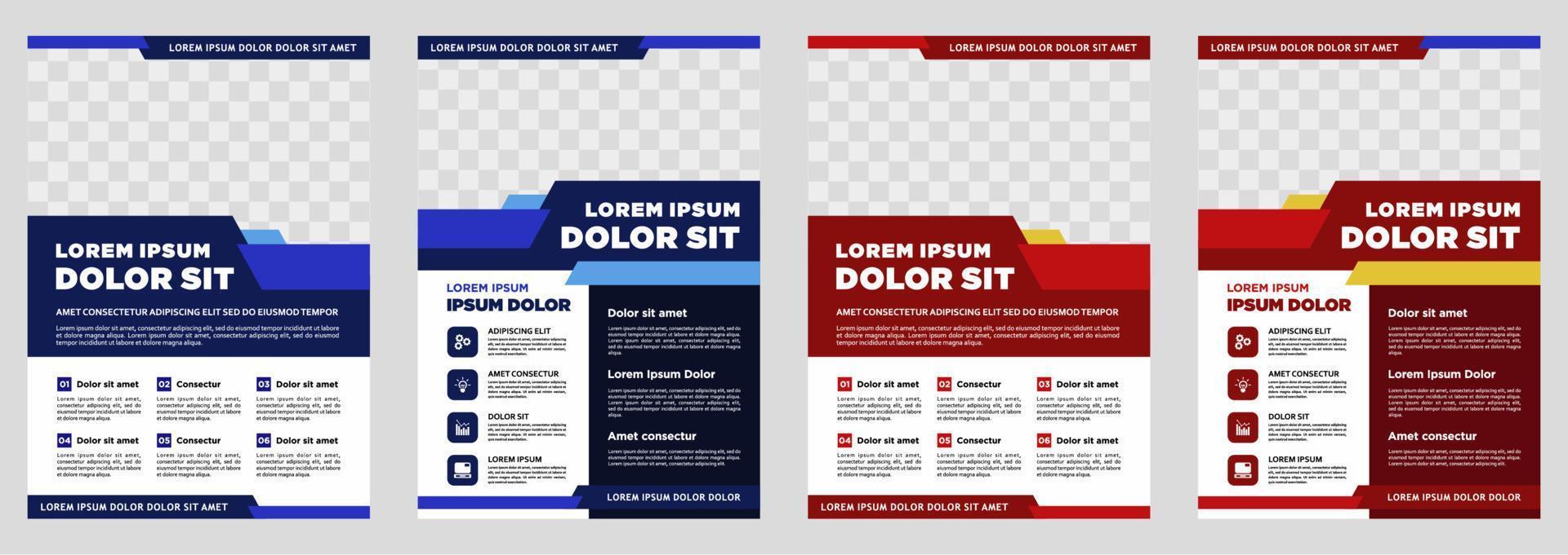 Brochure design  cover modern layout  annual report  poster  flyer in A4 with colorful triangles vector