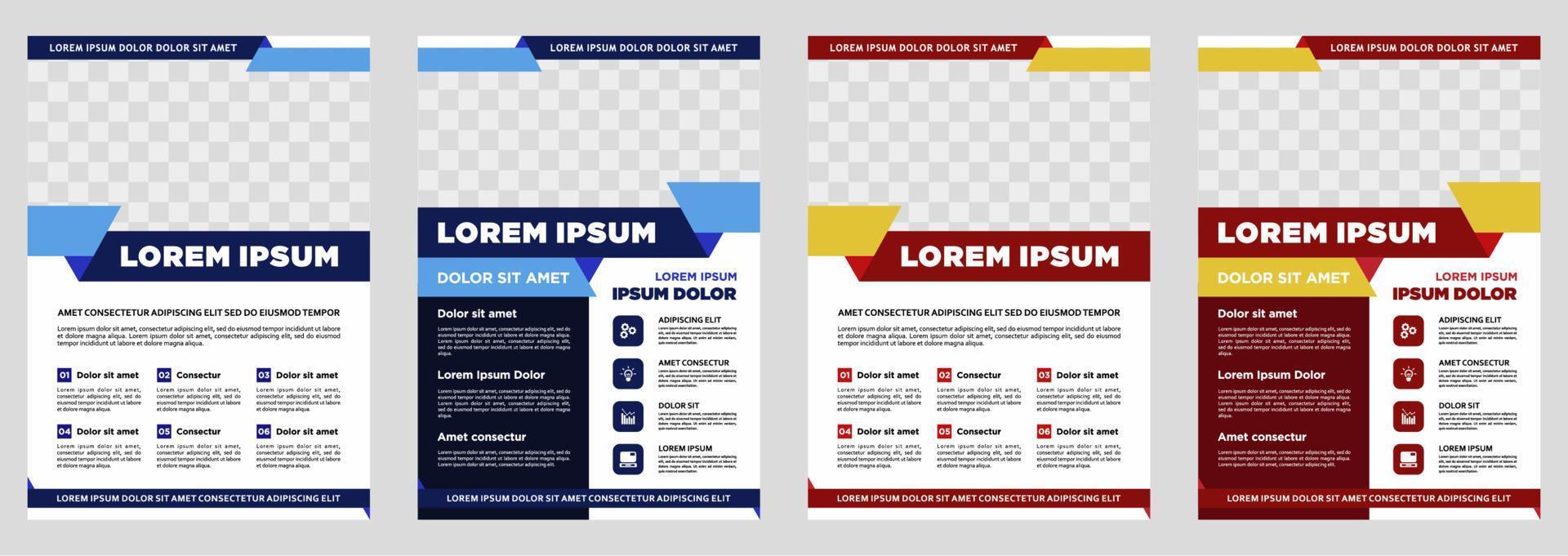 Brochure design  cover modern layout  annual report  poster  flyer in A4 with colorful triangles vector