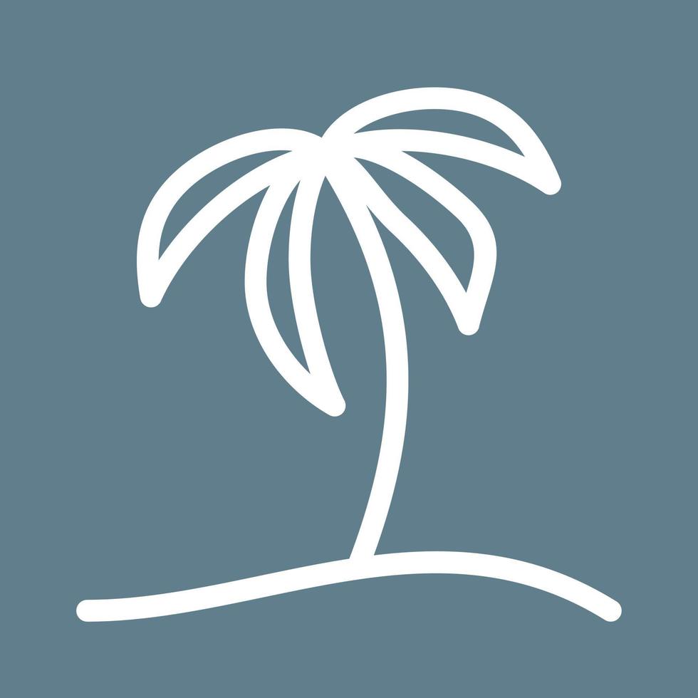 Coconut Tree Line Color Background Icon vector