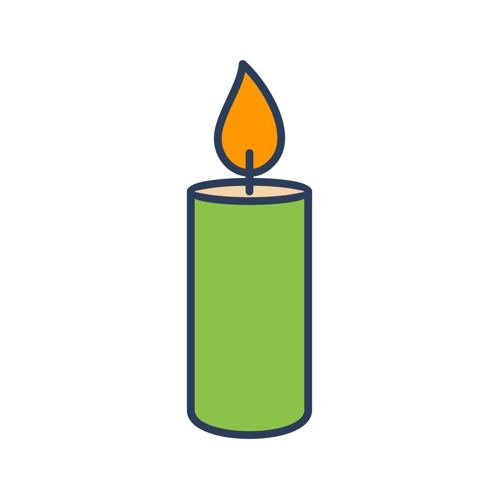 Lit Candle Vector Icon