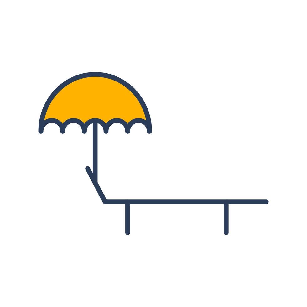 Sunbathing Chair Vector Icon